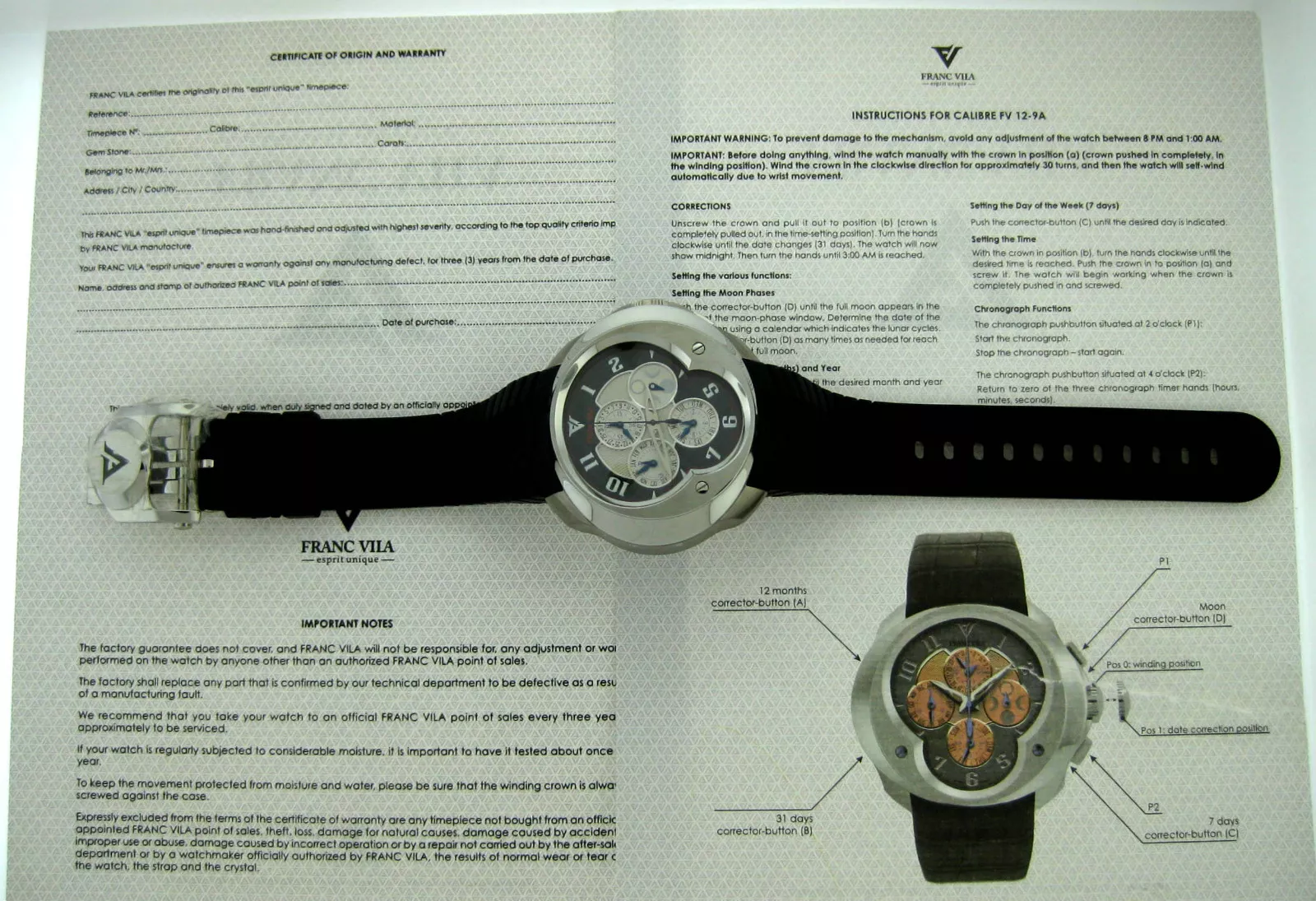 Franc Vila Esprit Unique Titanium and Stainless Steel Men's Watch - Image 10