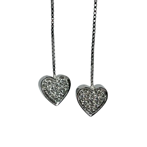 Salvini 18k White Gold Diamonds Pearls Ladies Earrings - Image 3