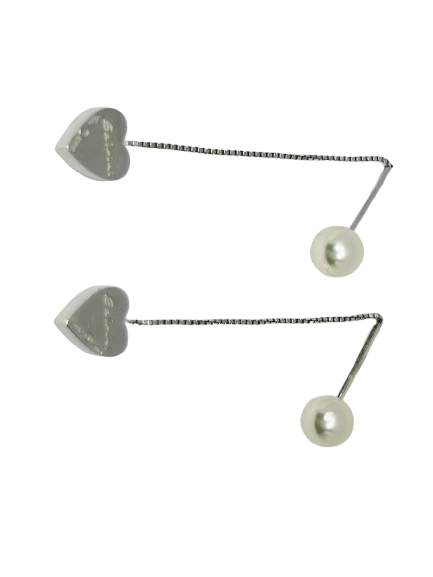 Salvini 18k White Gold Diamonds Pearls Ladies Earrings - Image 4