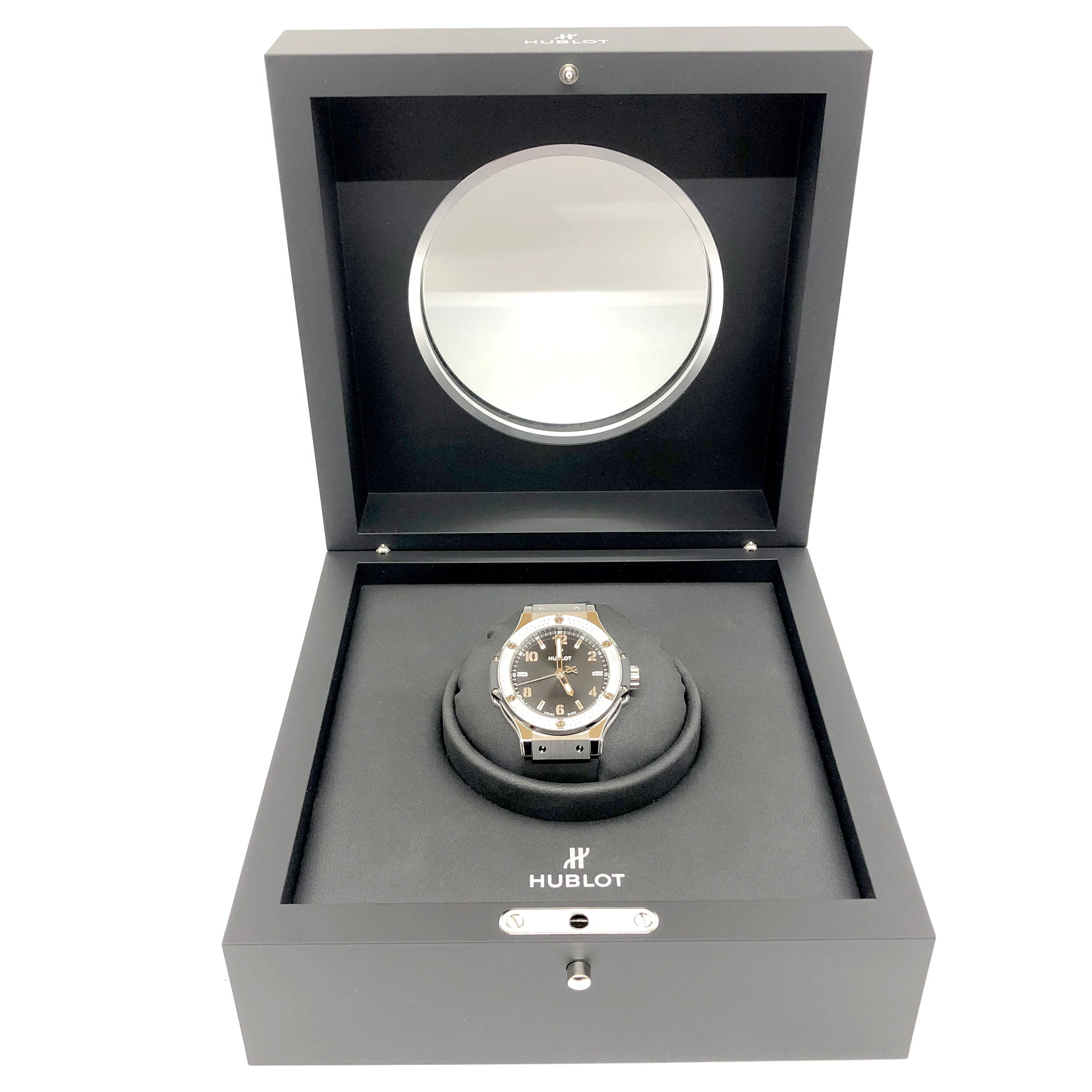 Hublot Big Bang Stainless Steel Rubber Diamonds Quartz Ladies Watch - Image 4