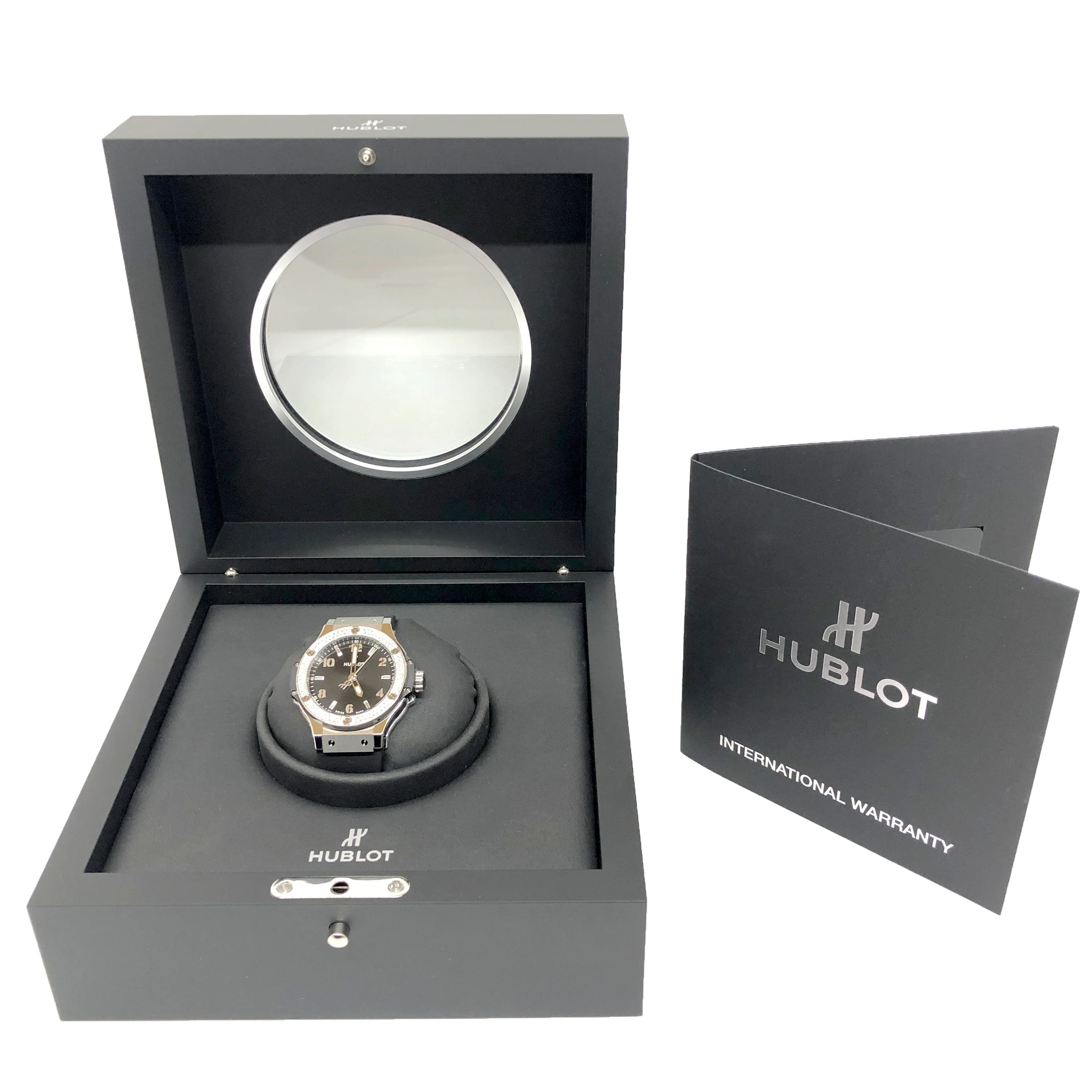Hublot Big Bang Stainless Steel Rubber Diamonds Quartz Ladies Watch - Image 5
