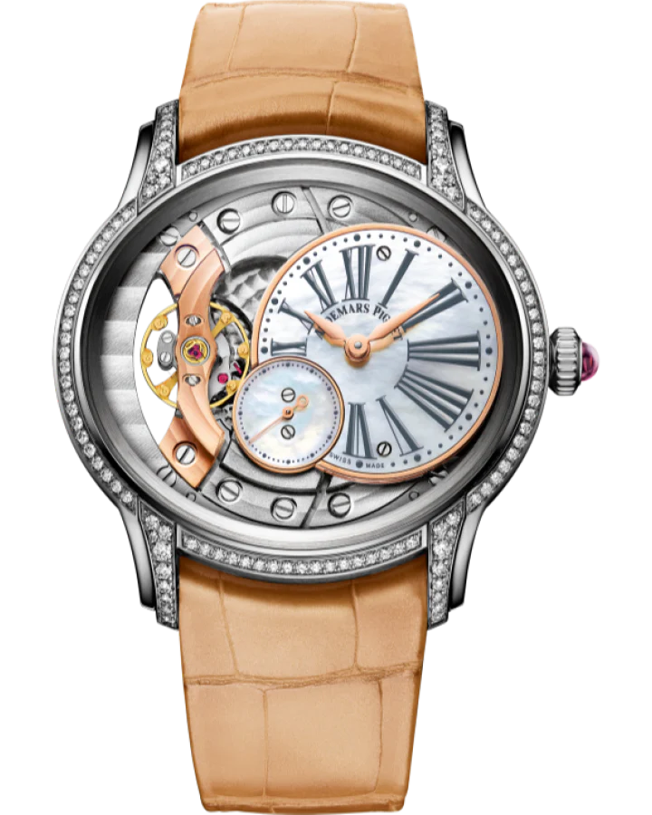 Audemars Piguet Millenary Hand-Wound 18K White Gold & Diamonds Ladies Watch