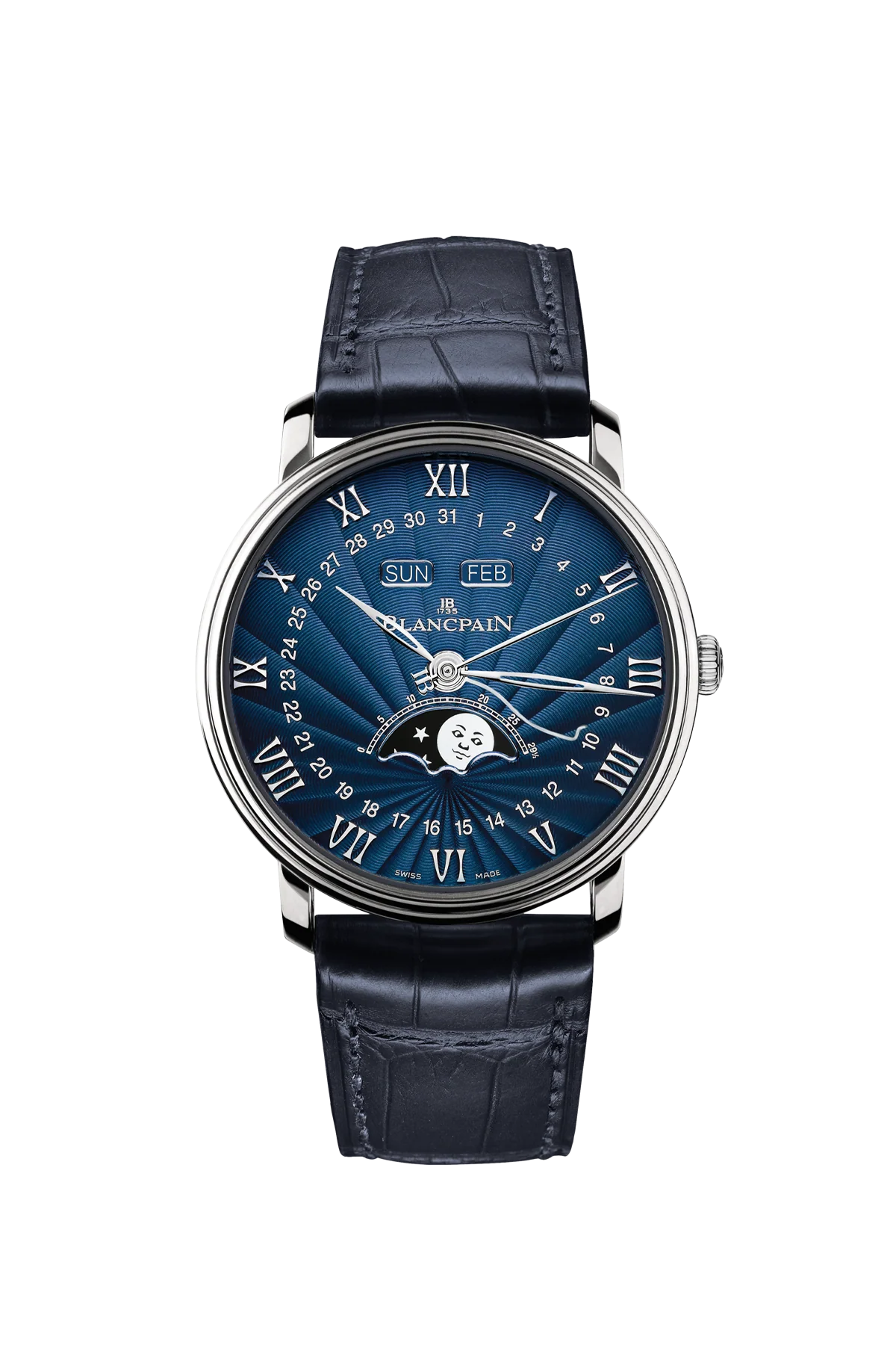 Blancpain Villeret Moonphase & Complete 18K White Gold Men's Watch