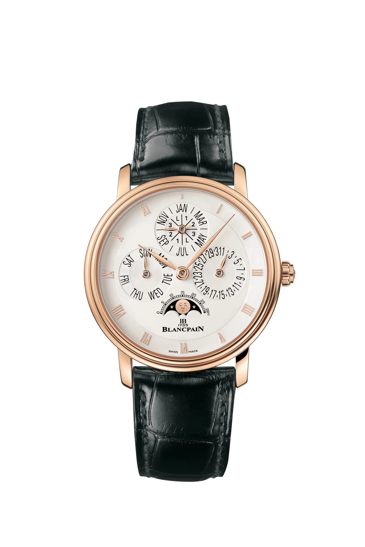 Blancpain Villeret Perpetual Calendar 18K Rose Gold Men's Watch