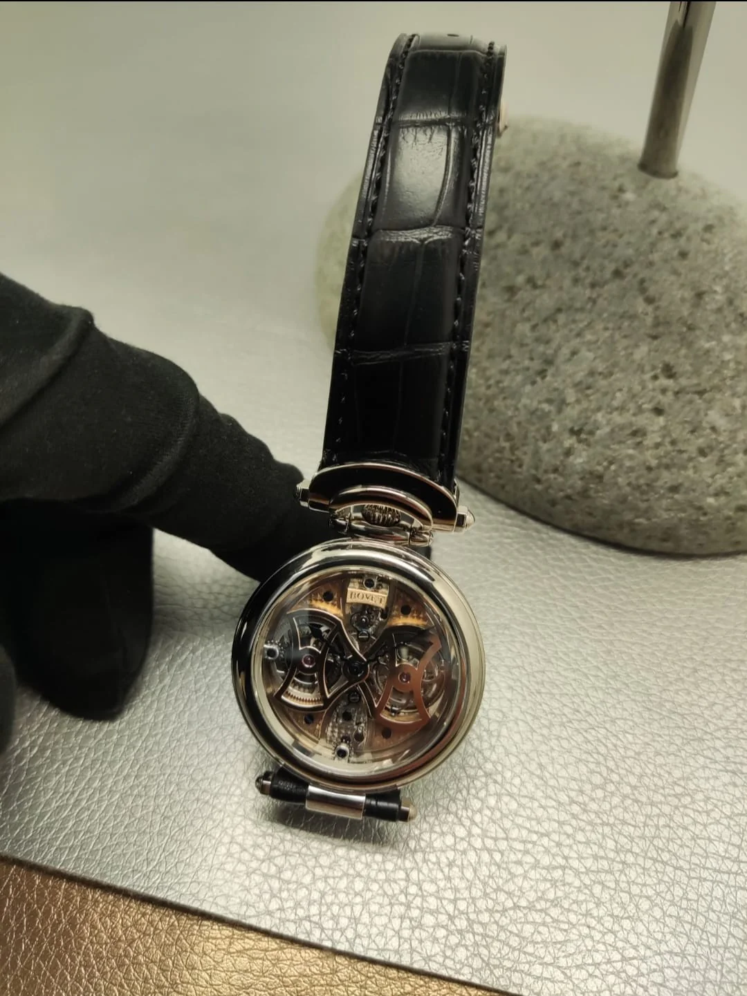 Bovet Amadeo Fleurier Butterfly Tourbillon 18K White Gold Unisex Watch - Image 4