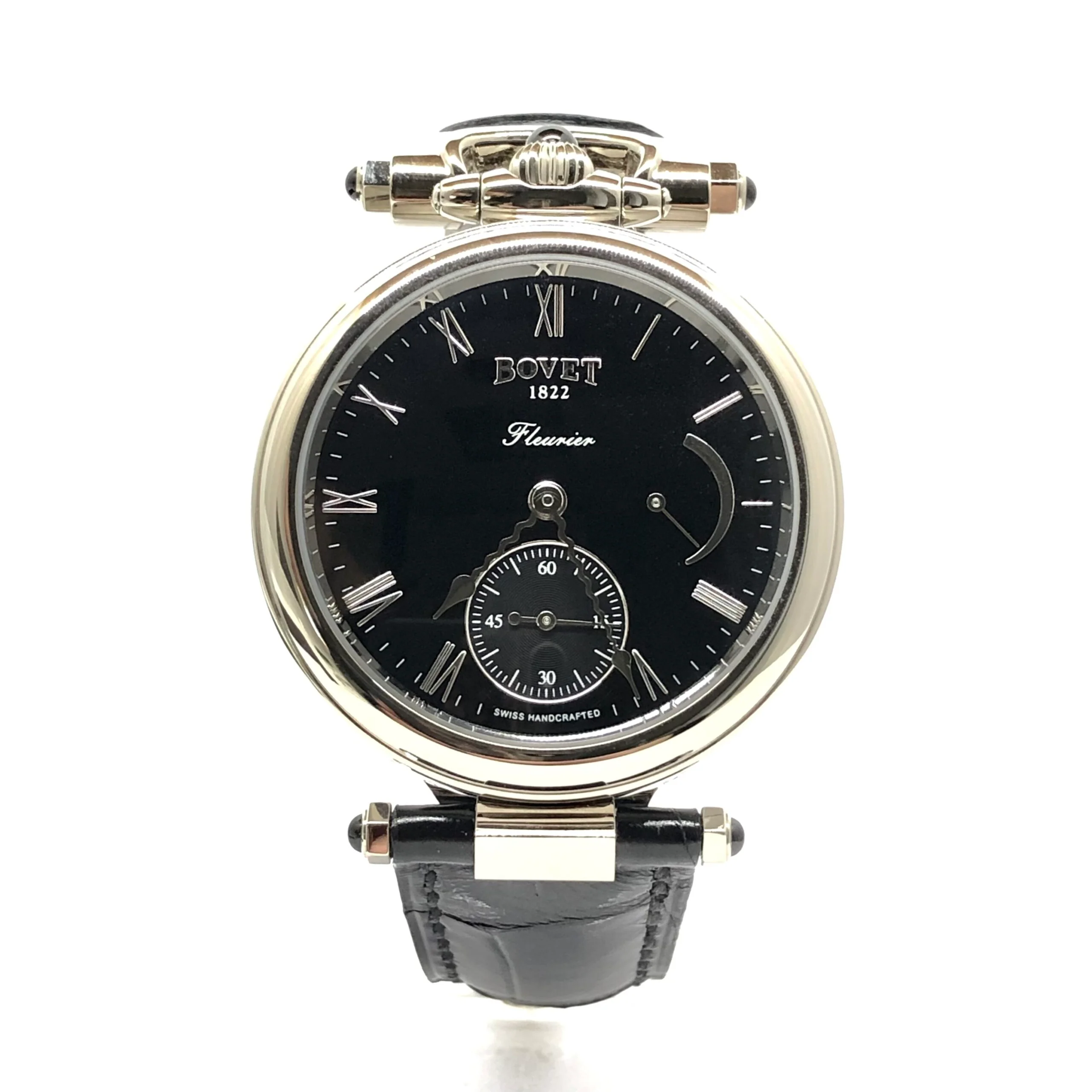 Bovet Fleurier White Gold Leather Unisex Watch - Image 2