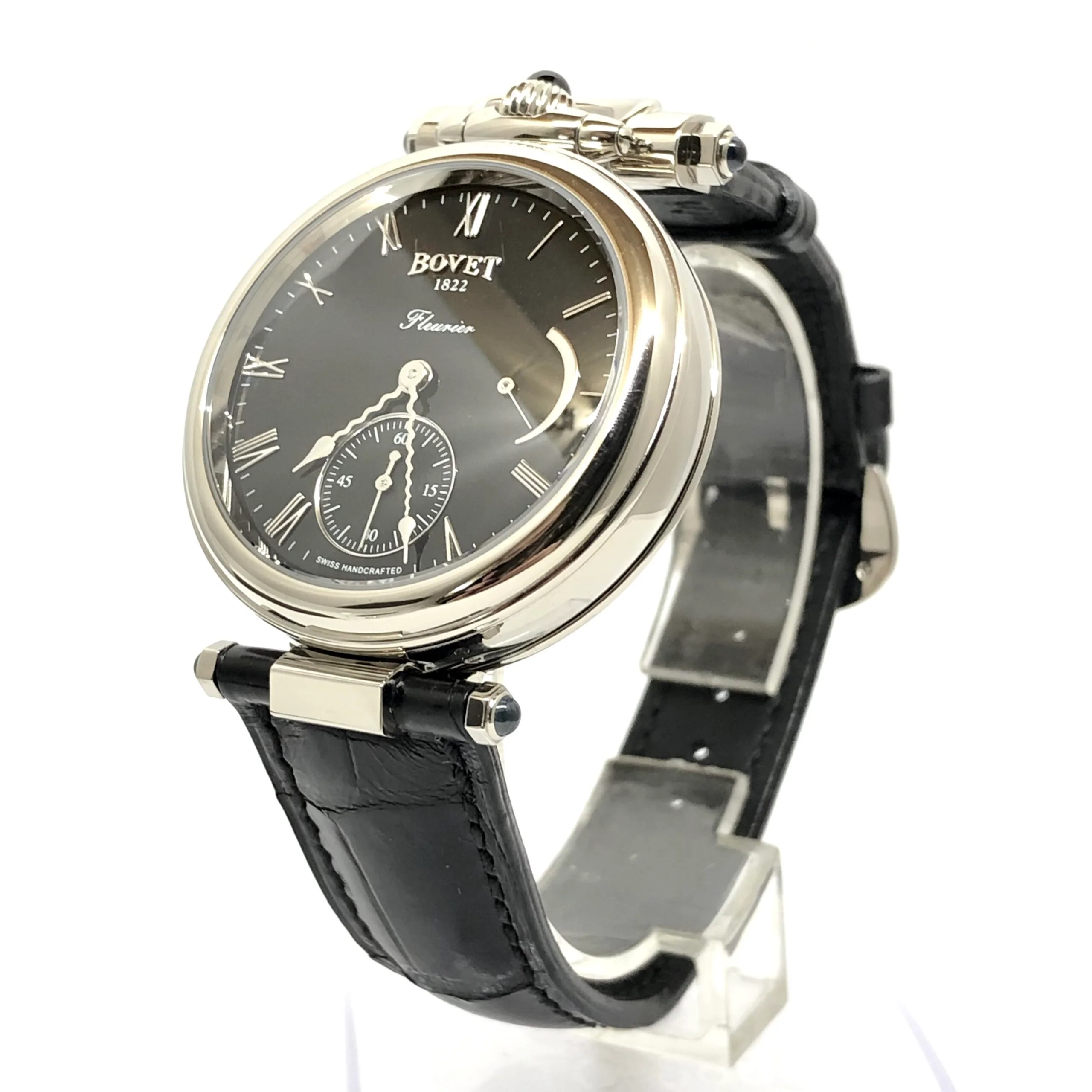 Bovet Fleurier White Gold Leather Unisex Watch - Image 3