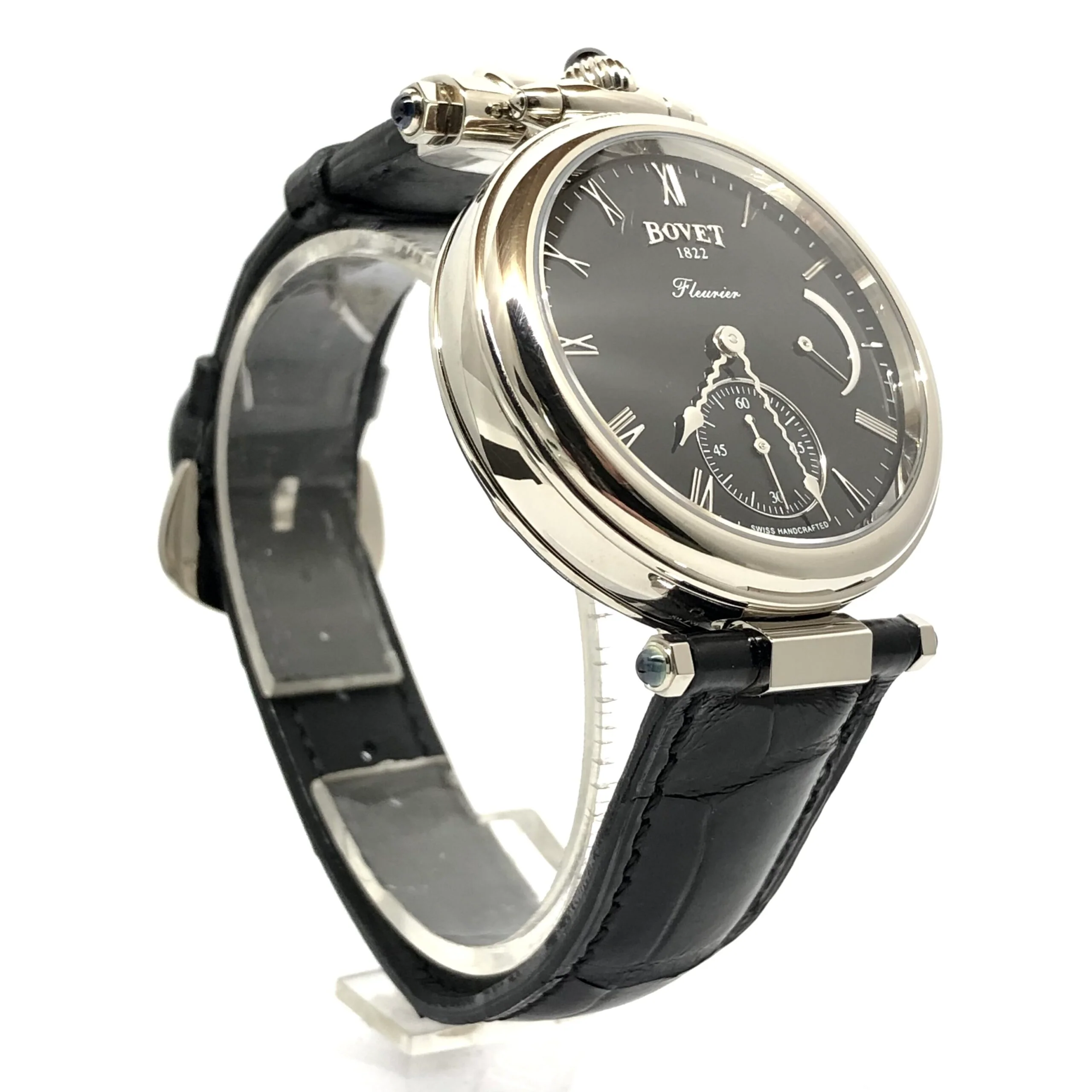 Bovet Fleurier White Gold Leather Unisex Watch - Image 4