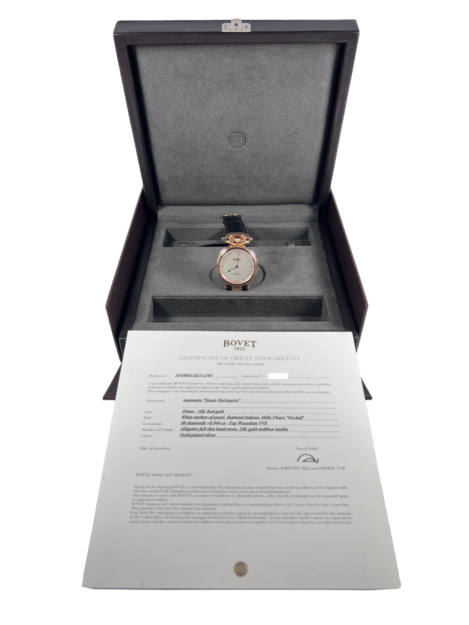 Bovet Fleurier 18k Rose Gold Unisex Watch - Image 8
