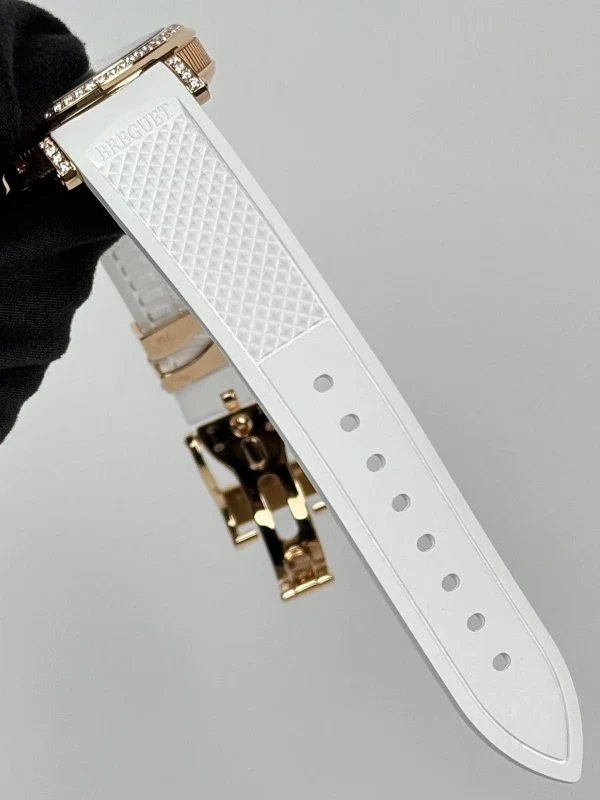 Breguet Marine Chronograph 18K Rose Gold & Diamonds Lady's Watch - Image 7