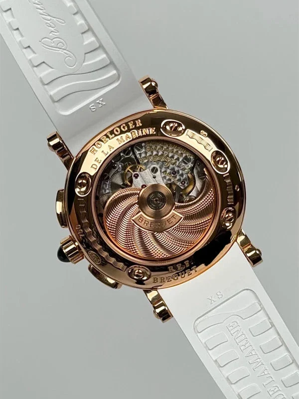 Breguet Marine Chronograph 18K Rose Gold & Diamonds Lady's Watch - Image 9