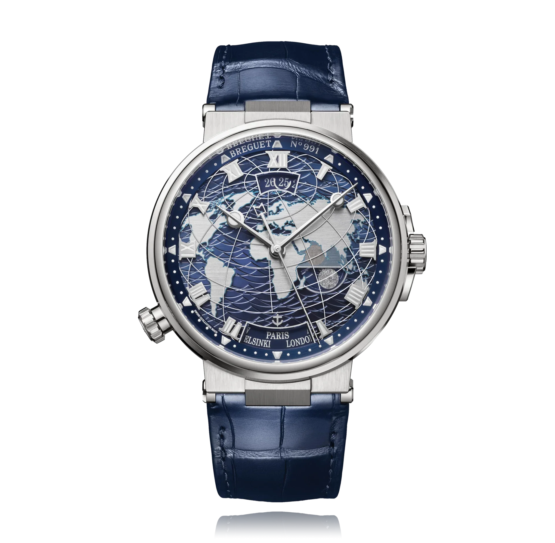 Breguet Marine Hora Mundi 18K White Gold Men's Watch