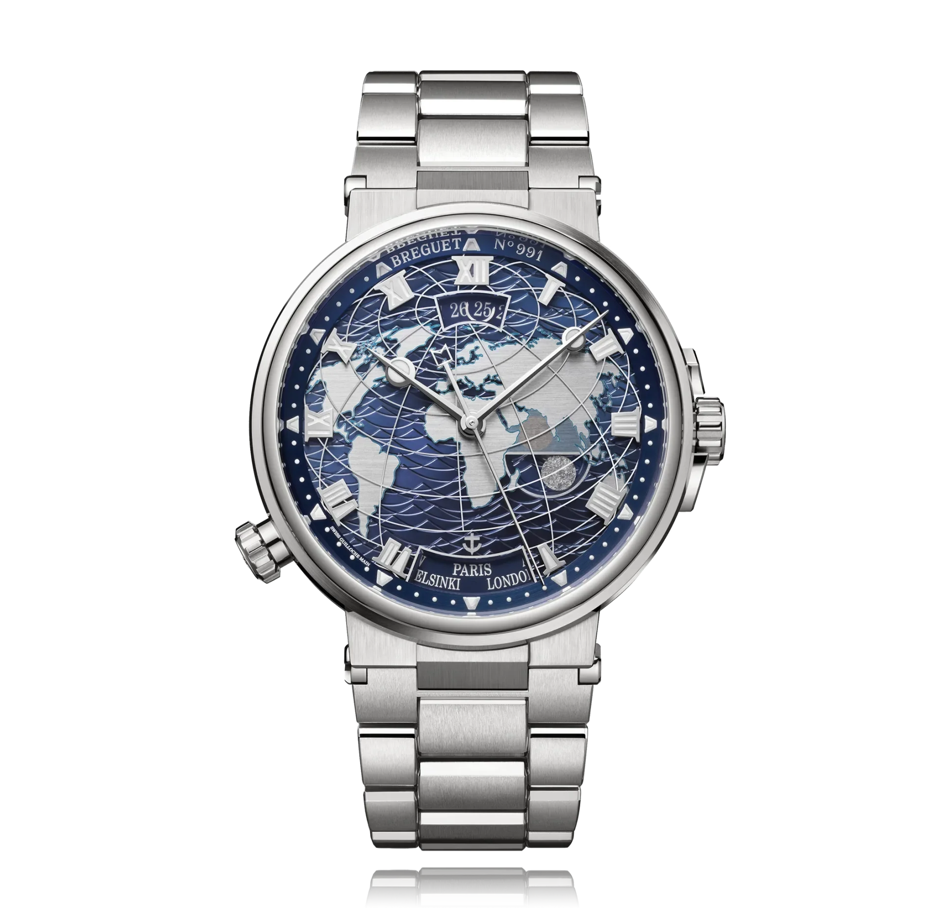 Breguet Marine Hora Mundi 18K White Gold Men's Watch