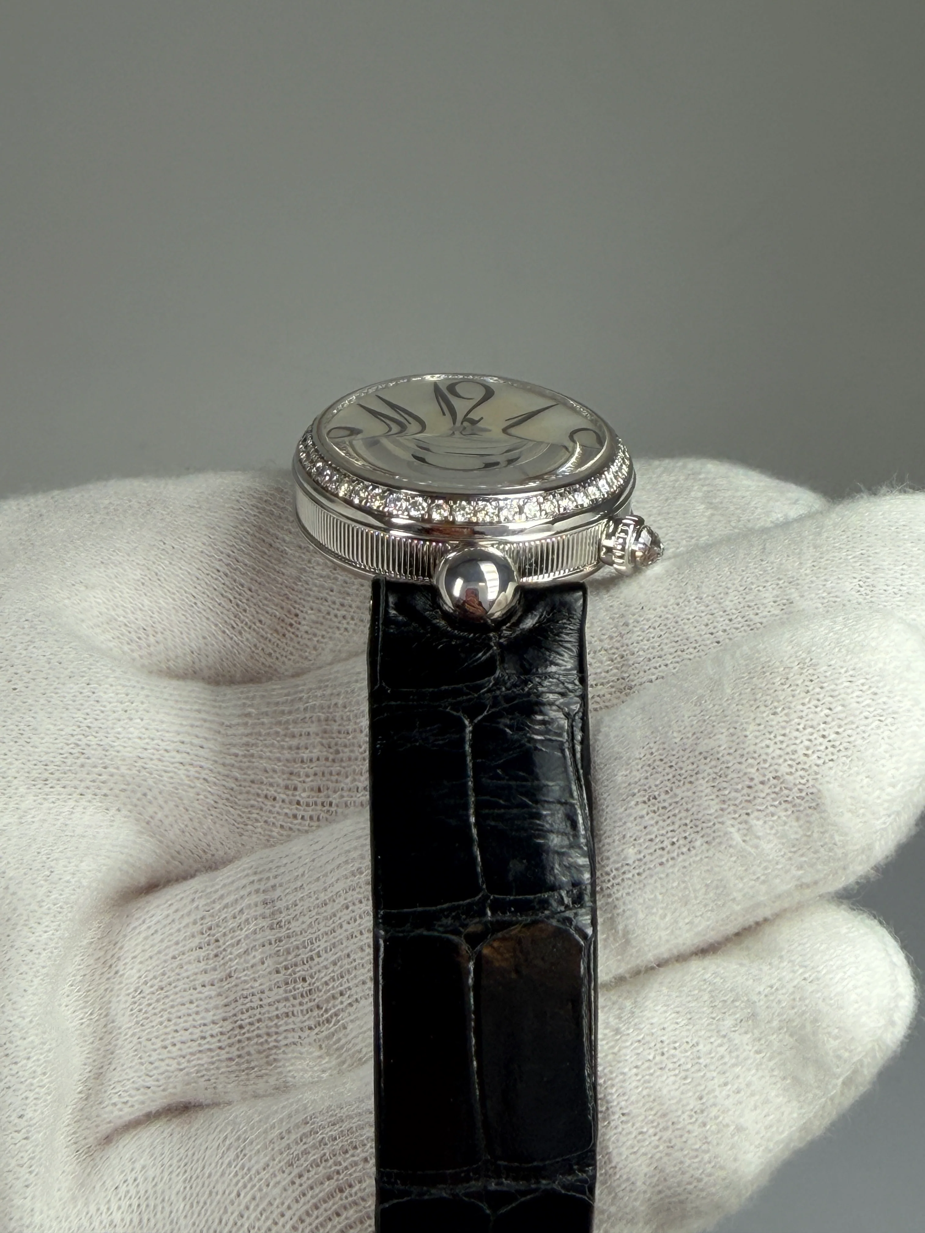 Breguet Reine De Naples 8918 18K White Gold & Diamonds Ladies Watch - Image 8