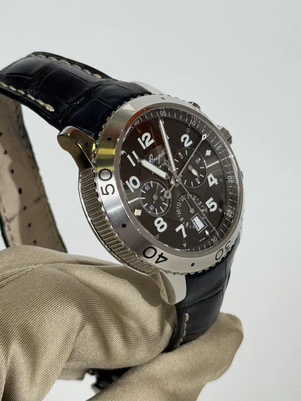 Breguet Type XX - XXI - XXII Flyback Chronograph Stainless Steel Men's Watch - Image 2
