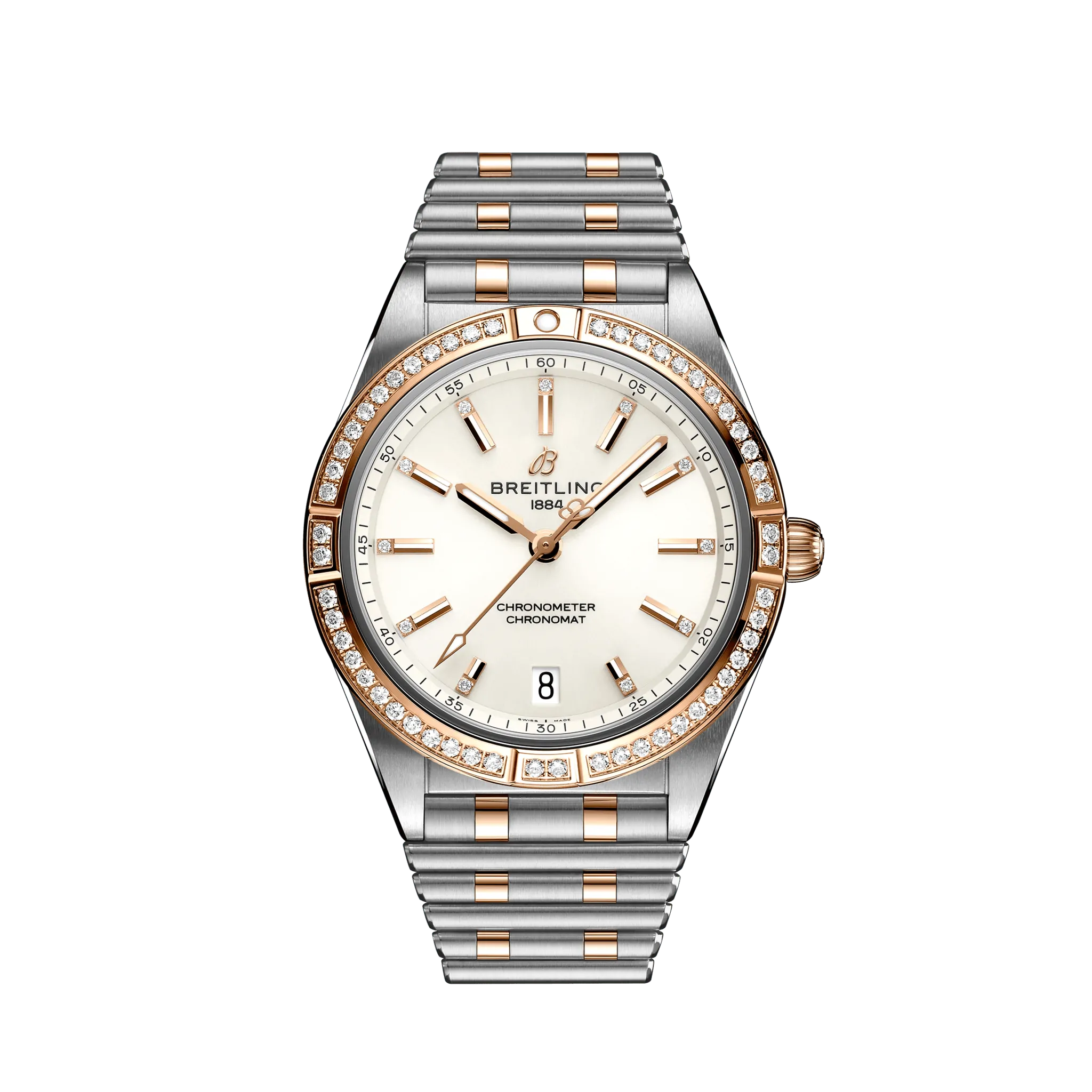 Breitling Chronomat Automatic 36 18k Red Gold & Stainless Steel & Diamond Men's Watch