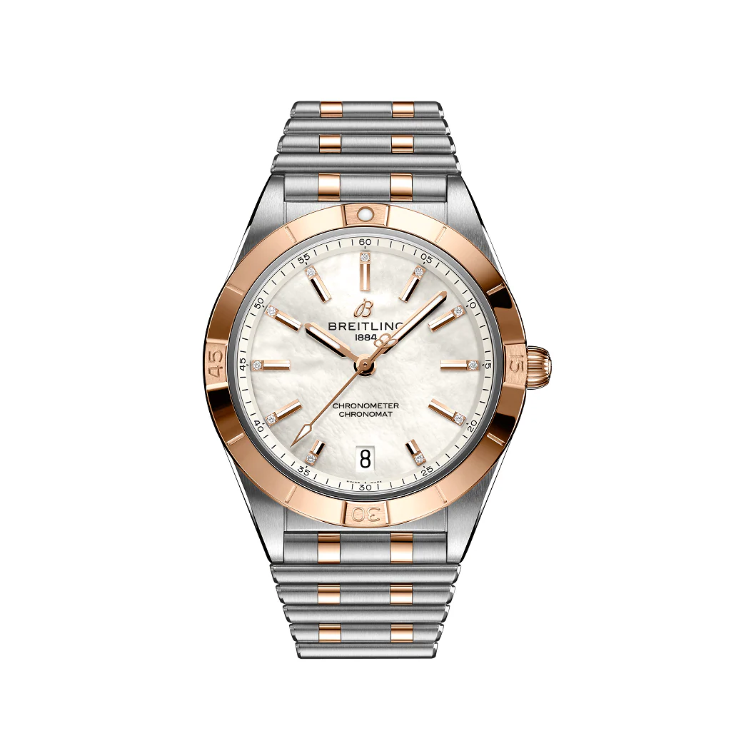 Breitling Chronomat Stainless Steel & 18K Red Gold & Diamonds Unisex Watch