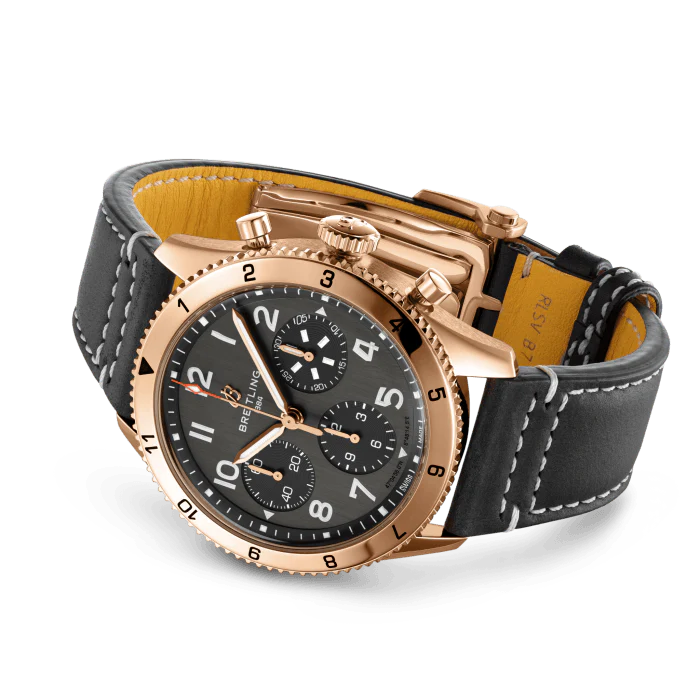 Breitling Classic AVI Chronograph 42 mm 18k Red Gold Men's Watch - Image 3