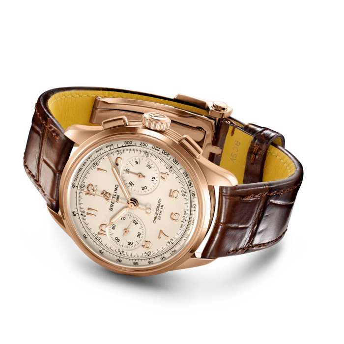 Breitling Premier B09 Chronograph 40 18K Red Gold Unisex Watch - Image 3