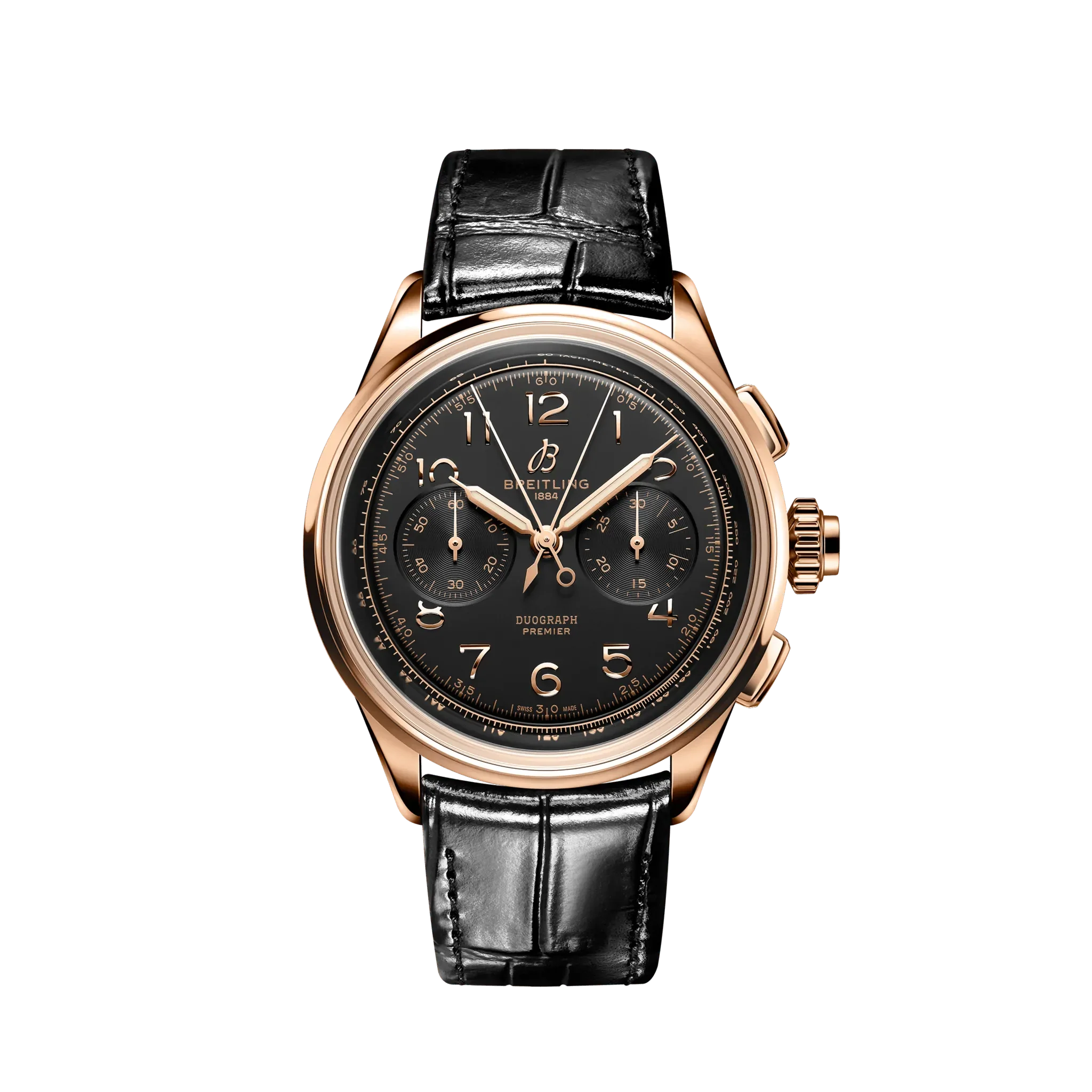 Breitling Premier B15 Chronograph Duograph 42 18K Red Gold Men's Watch