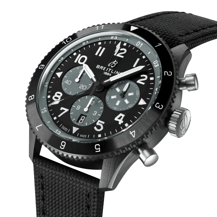 Breitling AVI B04 Chronograph GMT 46 mm Black Ceramic Men's Watch - Image 2