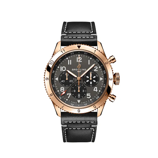 Breitling Super AVI Chrongraph GMT 18K Red Gold Men's Watch