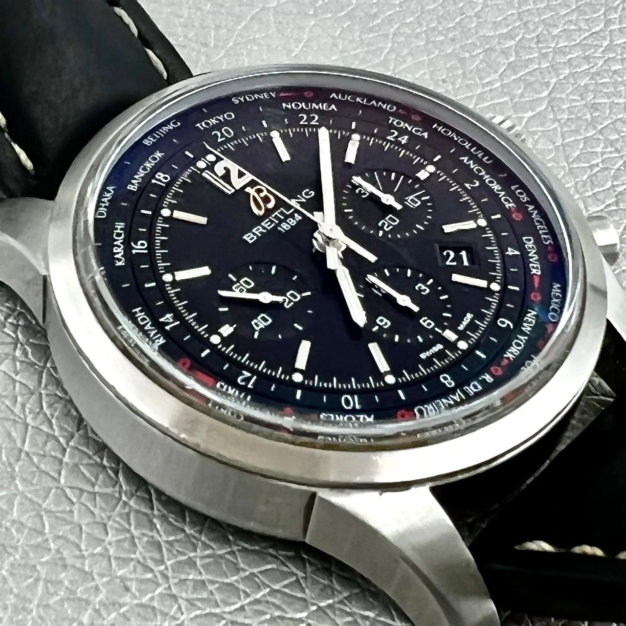 Breitling Transocean Chronograph Unitime Stainless steel Men's Watch - Image 2