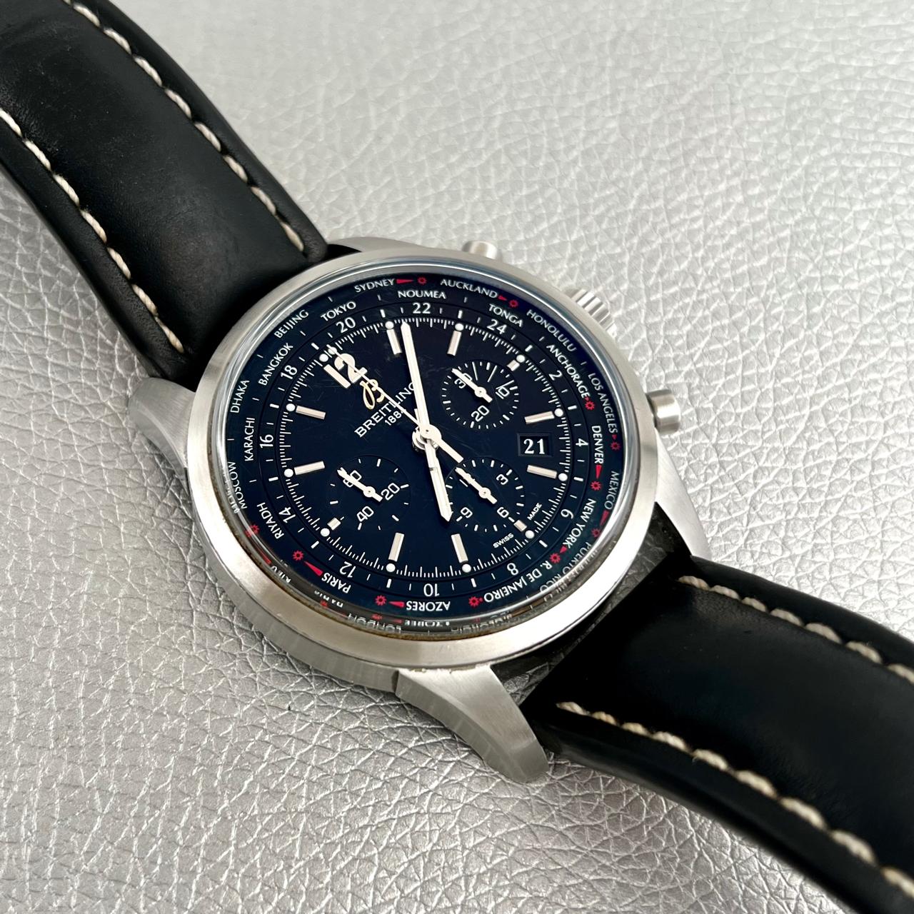 Breitling Transocean Chronograph Unitime Stainless steel Men's Watch - Image 6
