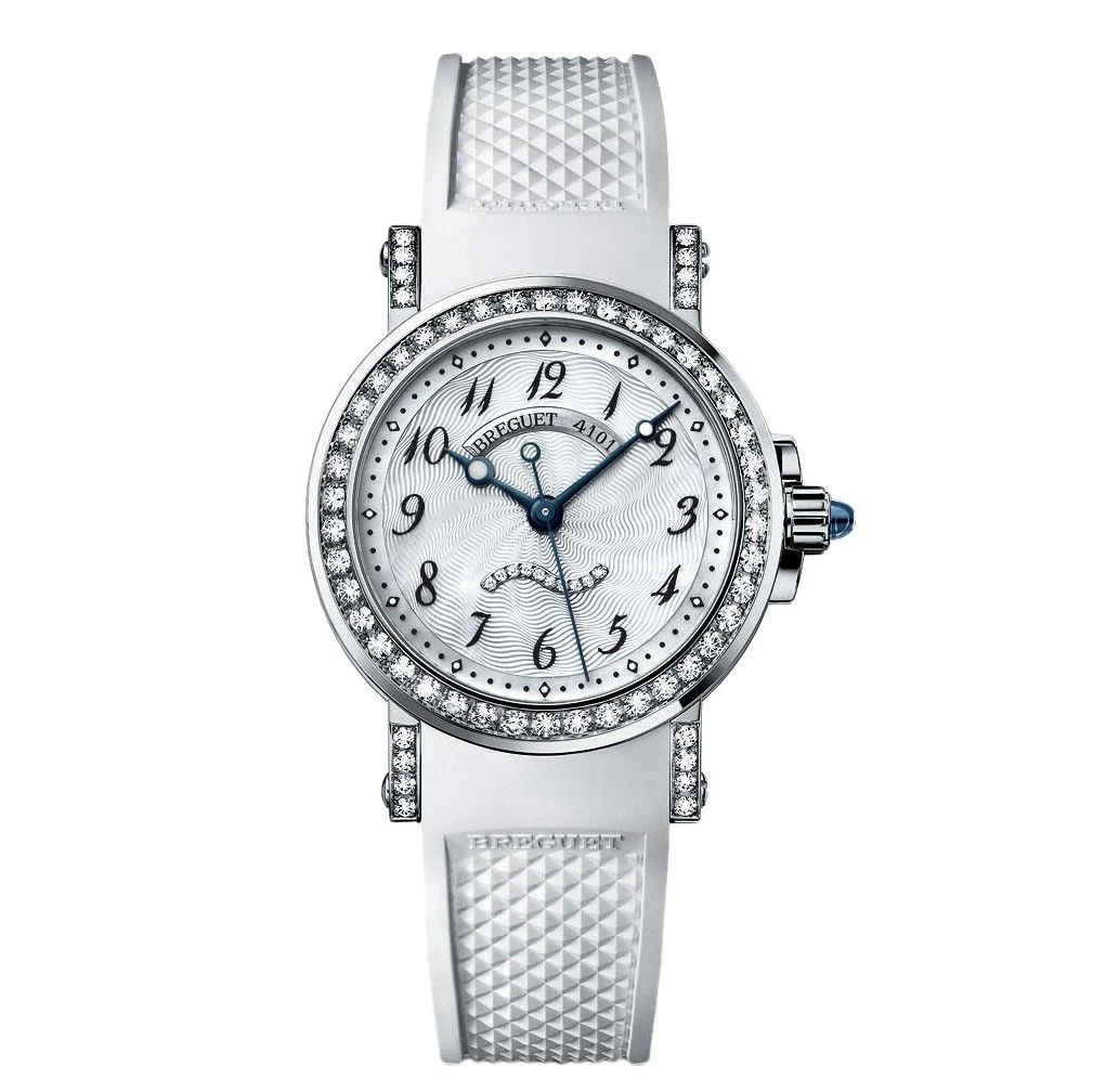 Breguet Marine 8818 18K White Gold &Diamonds Ladies Watch