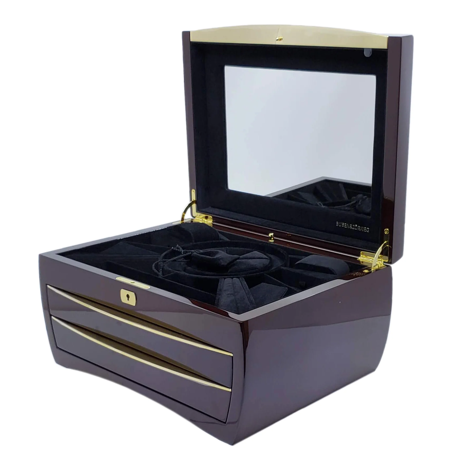 Buben & Zorweg Cosmopolitan Jewelry Collection Case in Cherry - Image 2