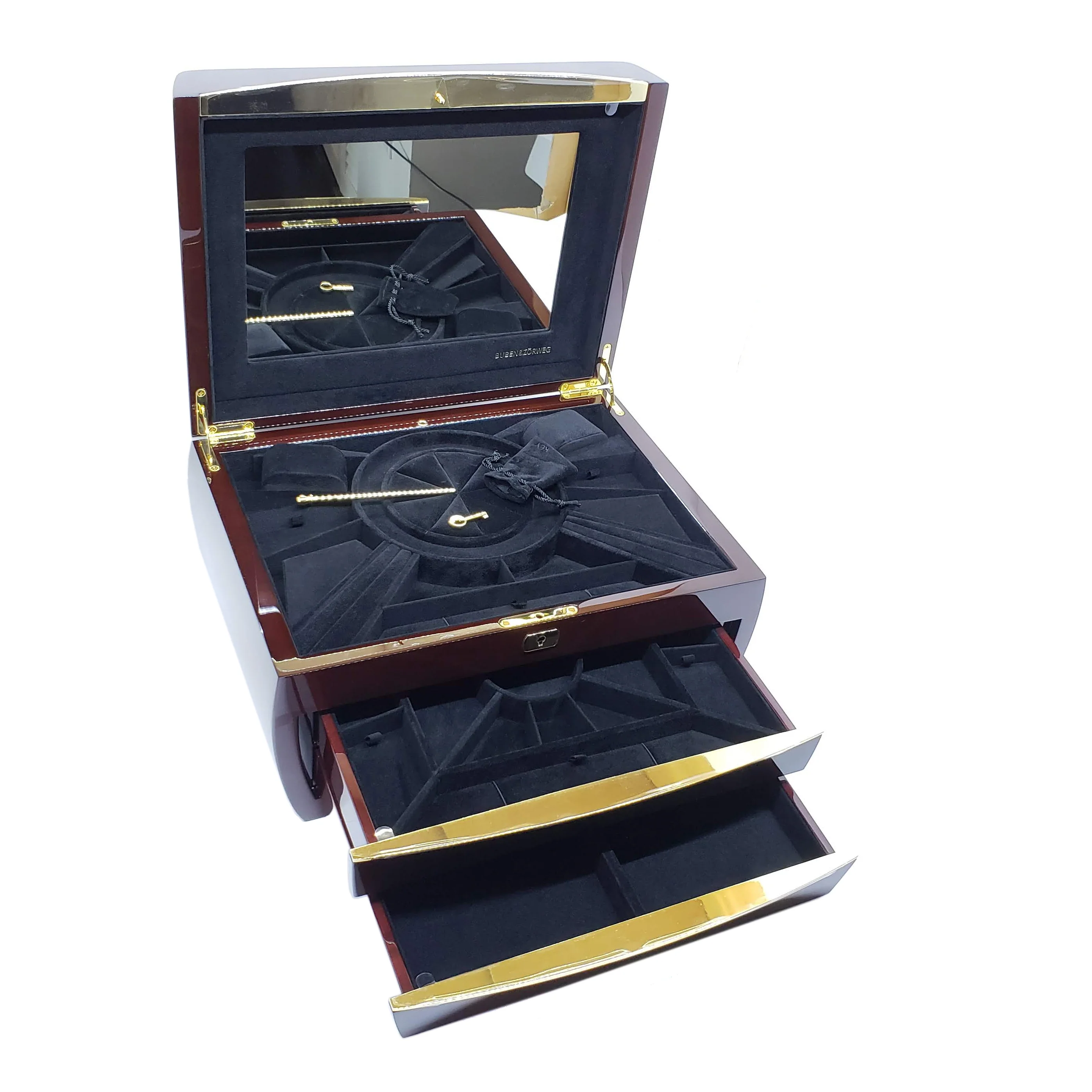 Buben & Zorweg Cosmopolitan Jewelry Collection Case in Cherry - Image 6