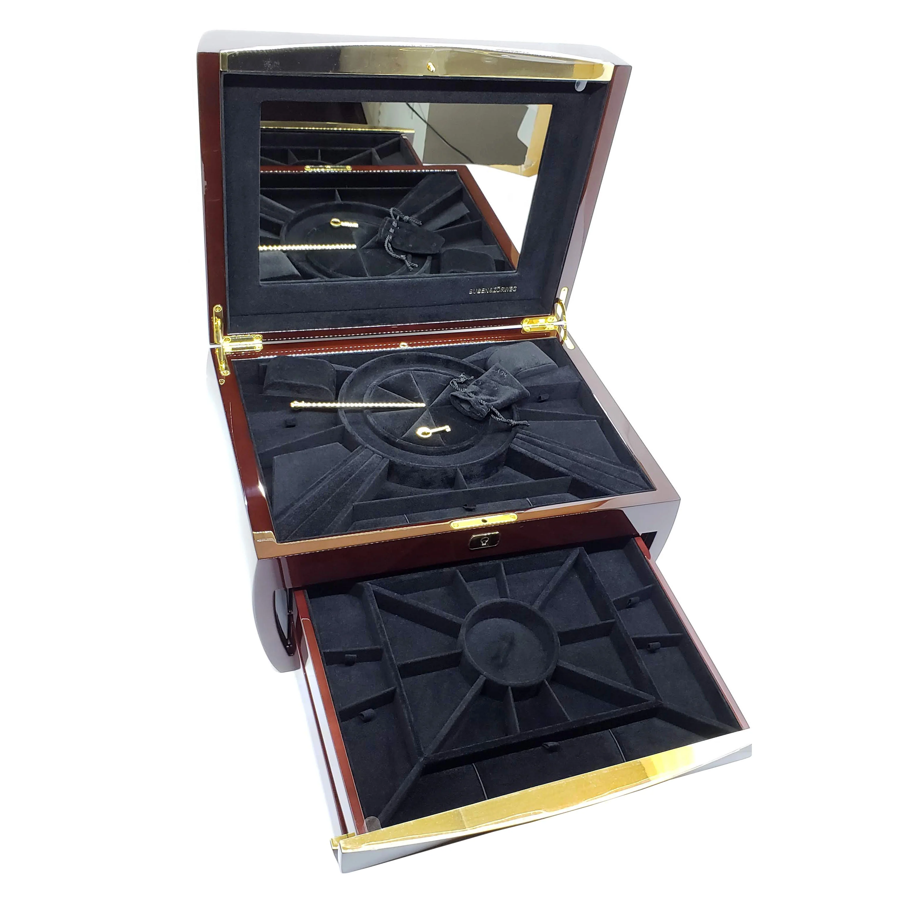 Buben & Zorweg Cosmopolitan Jewelry Collection Case in Cherry - Image 7