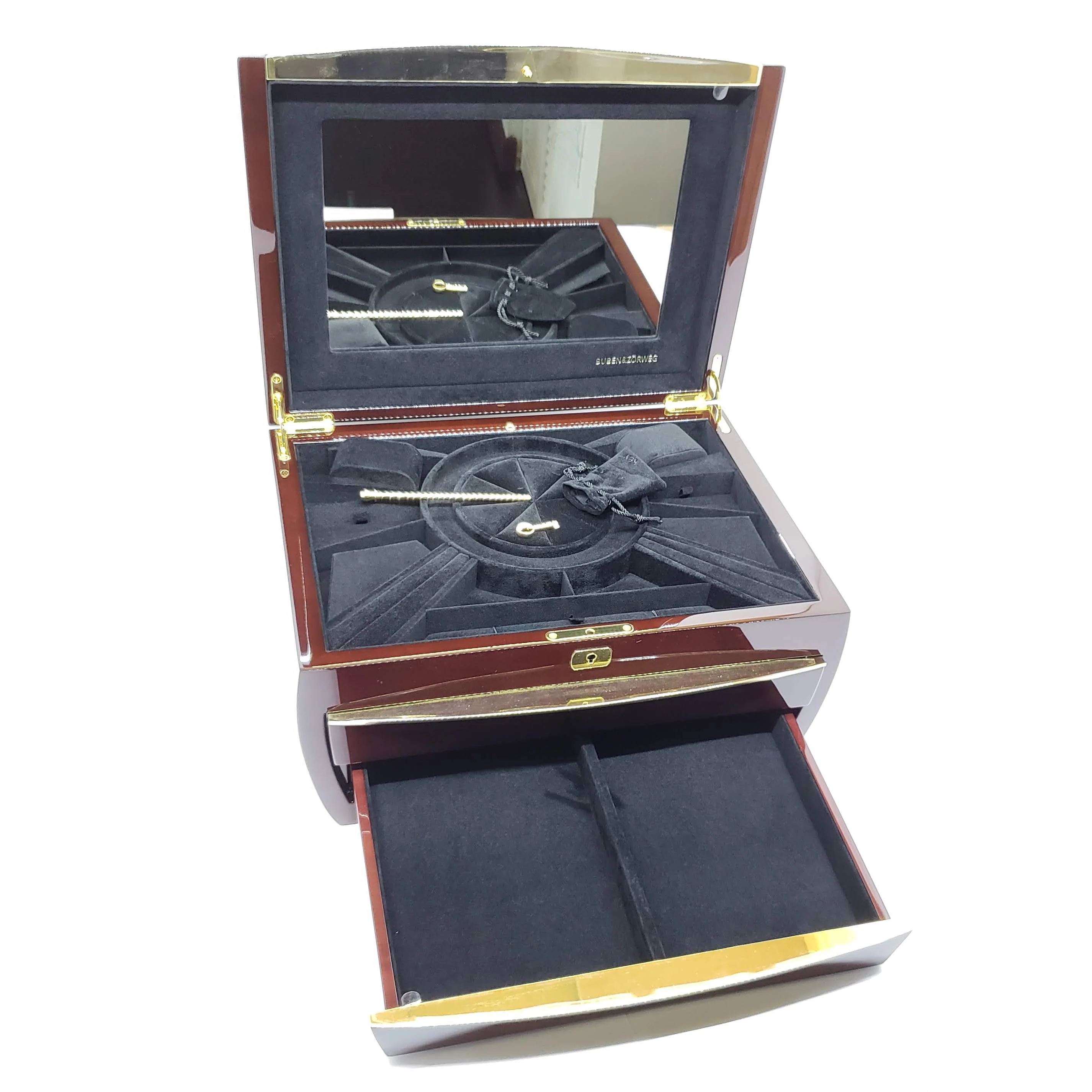 Buben & Zorweg Cosmopolitan Jewelry Collection Case in Cherry - Image 8