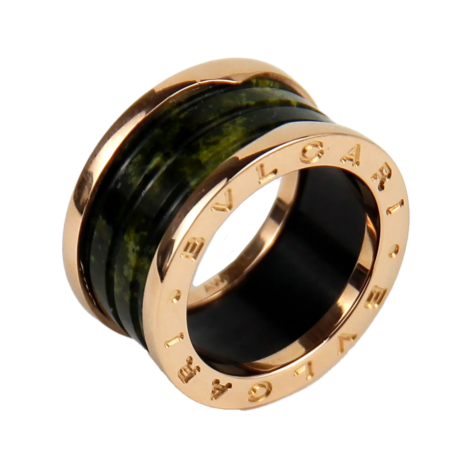 Bulgari B.Zero1 Bohenite Green Marble Lady's Ring - Image 2