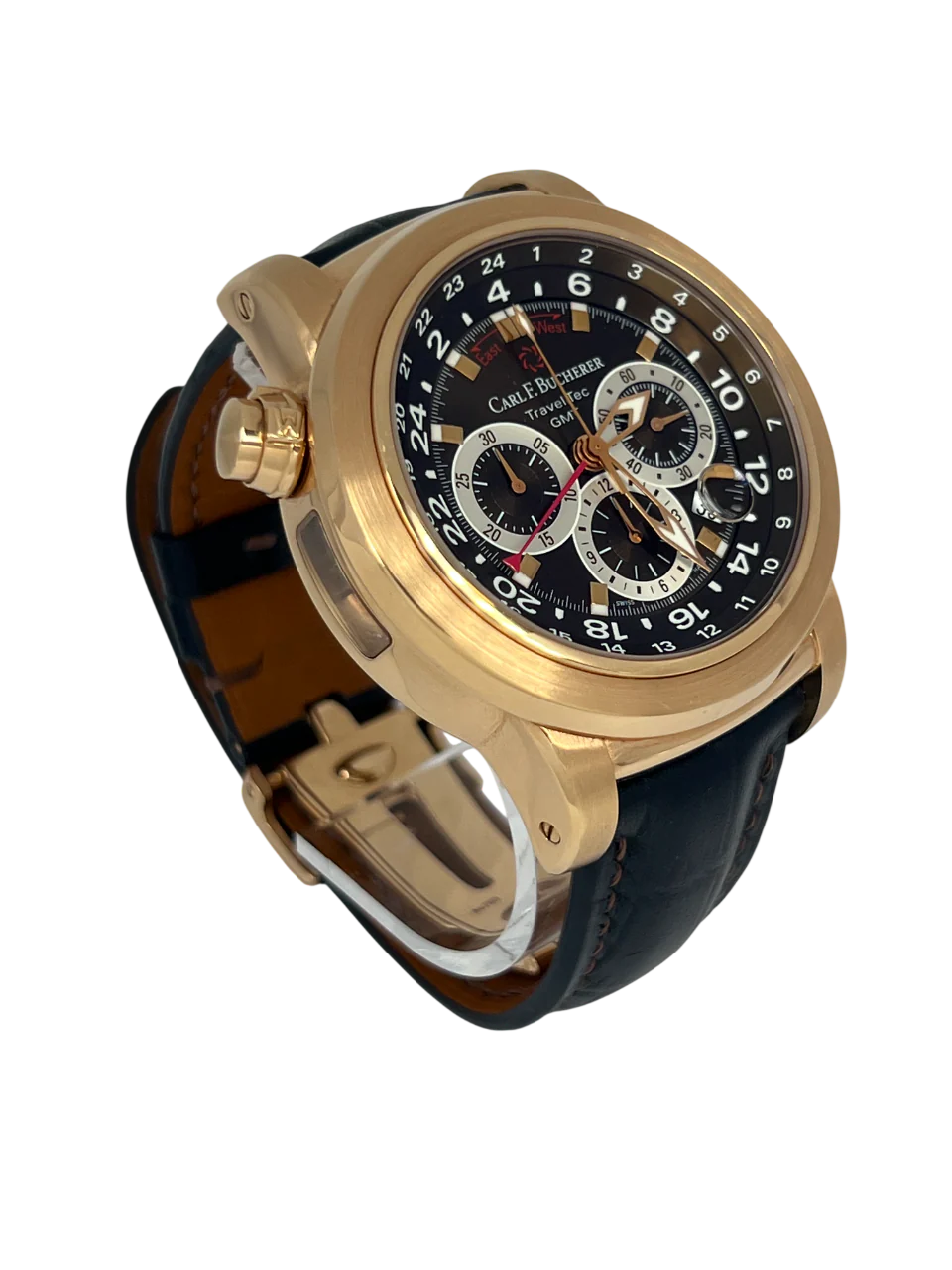Carl F. Bucherer Patravi TravelTec GMT Chronograph 18K Rose Gold Men's Watch - Image 2