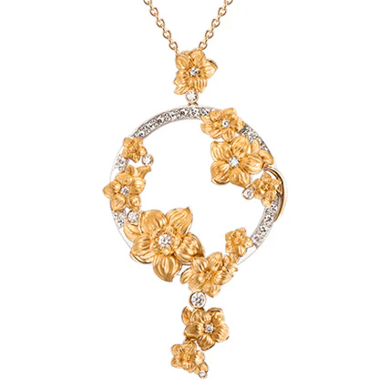 Carrera y Carrera Emperatriz Pendants 18K White gold & 18K Yellow Gold & Diamonds