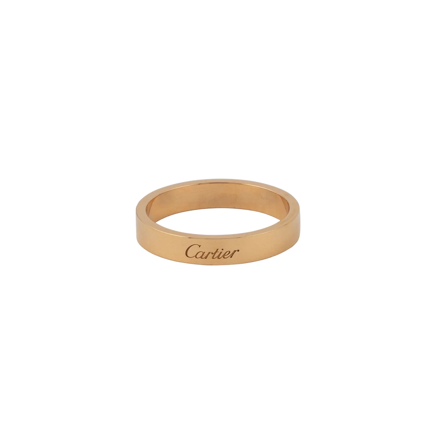 Cartier 18K Rose Gold C de Cartier Wedding Band Lady's Ring - Image 2