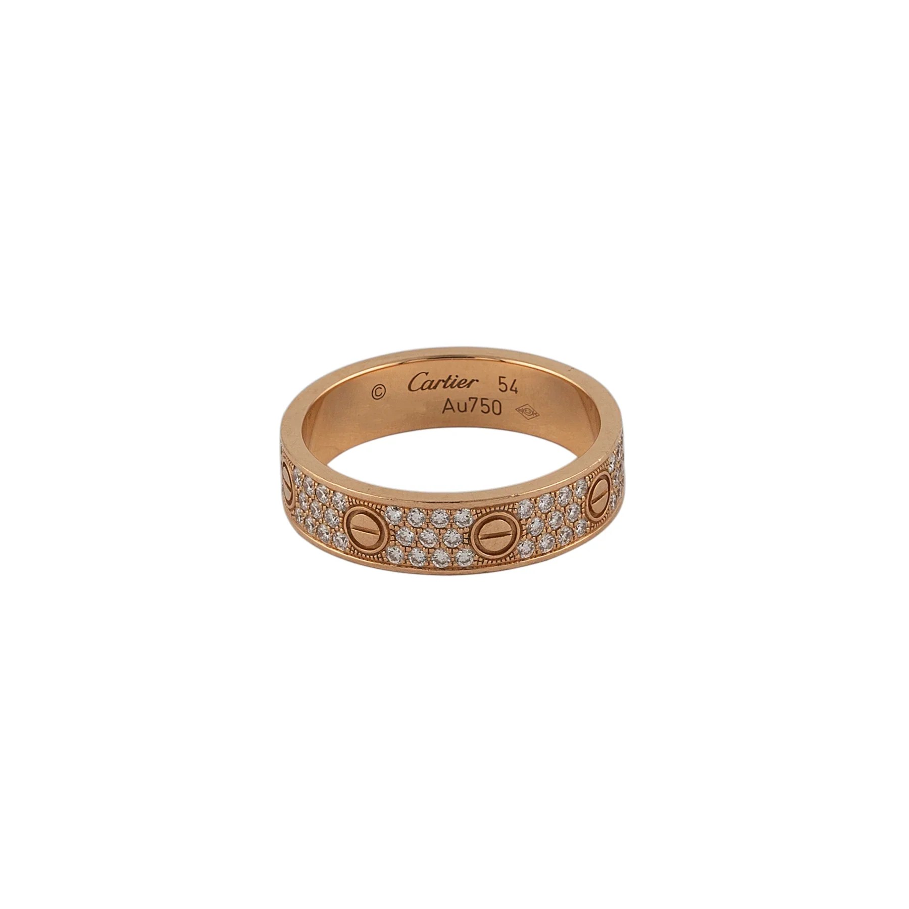 Cartier 18K Rose Gold Love Wedding Band Lady's Ring - Image 2