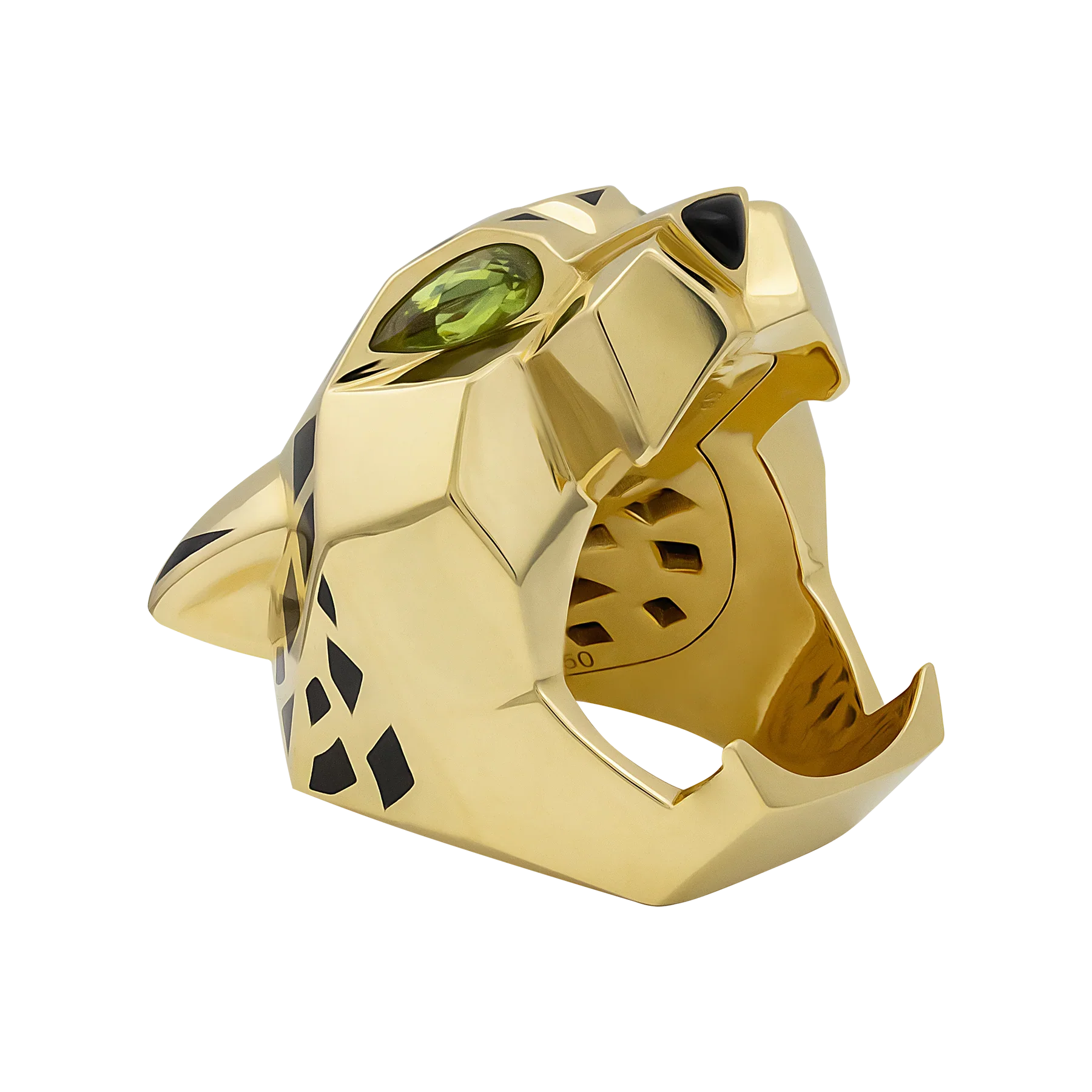 Cartier 18K Yellow Gold Peridot Panthere Lady's Ring - Image 2