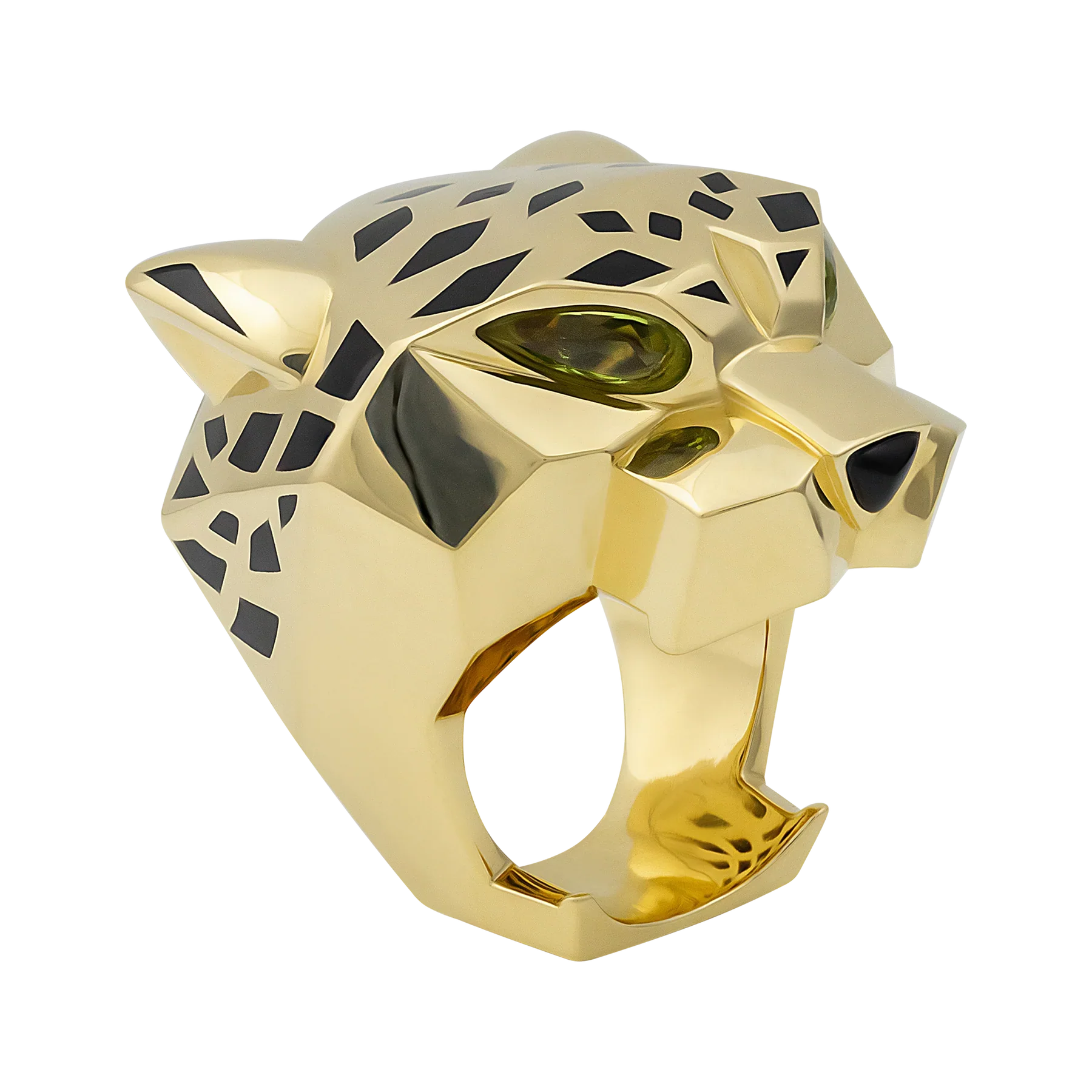 Cartier 18K Yellow Gold Peridot Panthere Lady's Ring - Image 4