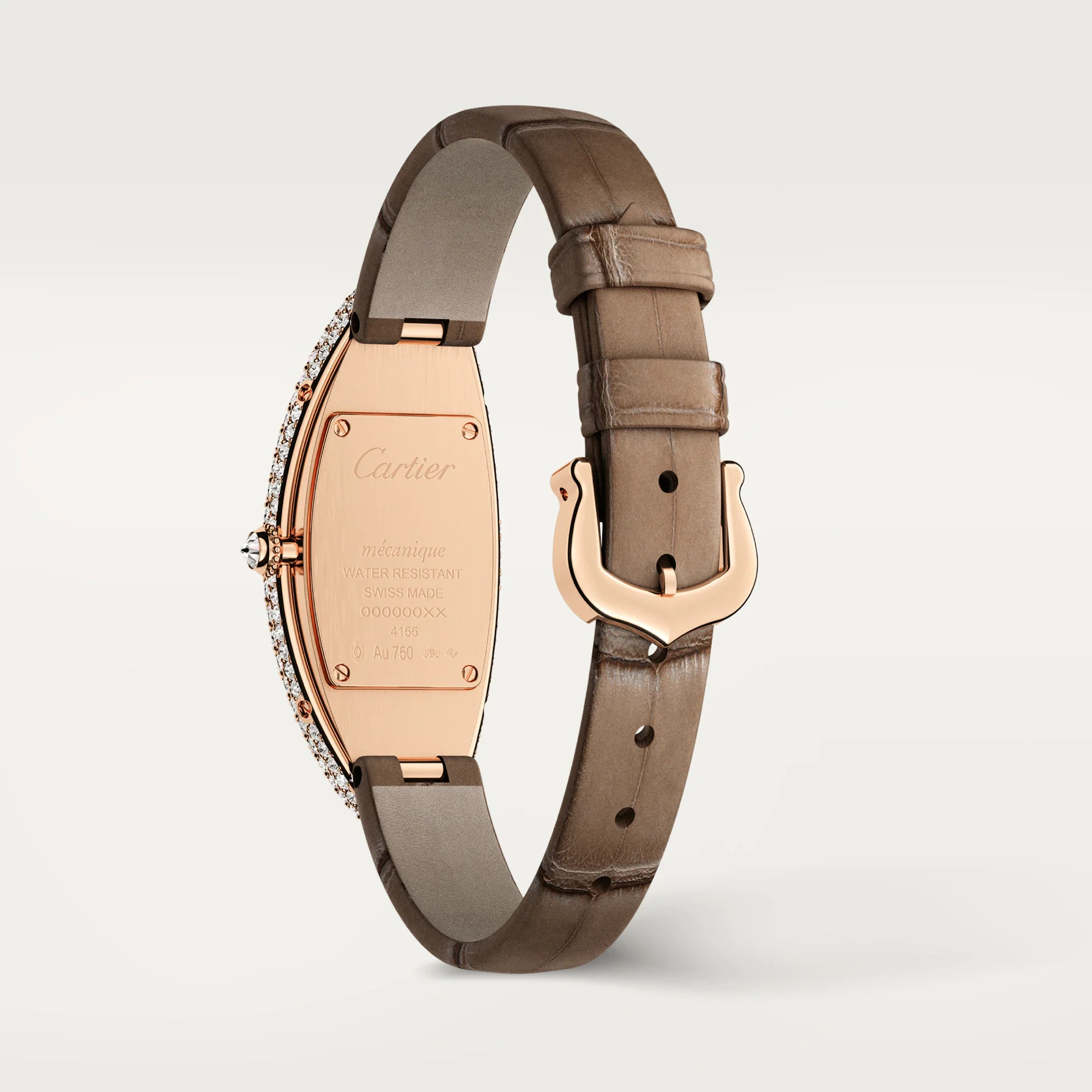 Cartier Baignoire 18K Rose Gold & Diamonds Ladies Watch - Image 5