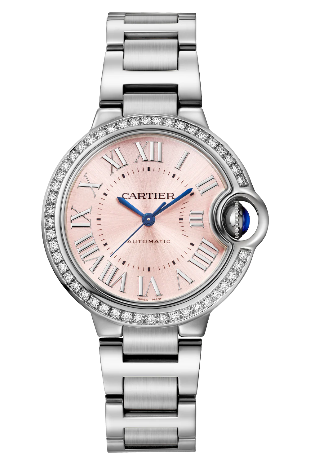 Cartier Ballon Bleu de Cartier Stainless Steel & Diamonds Lady's Watch