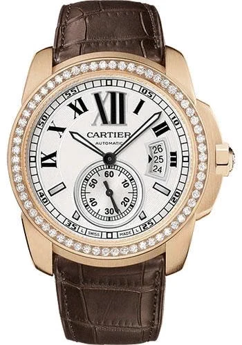Cartier Calibre de Cartier 18K Rose Gold & Diamonds Men's Watch