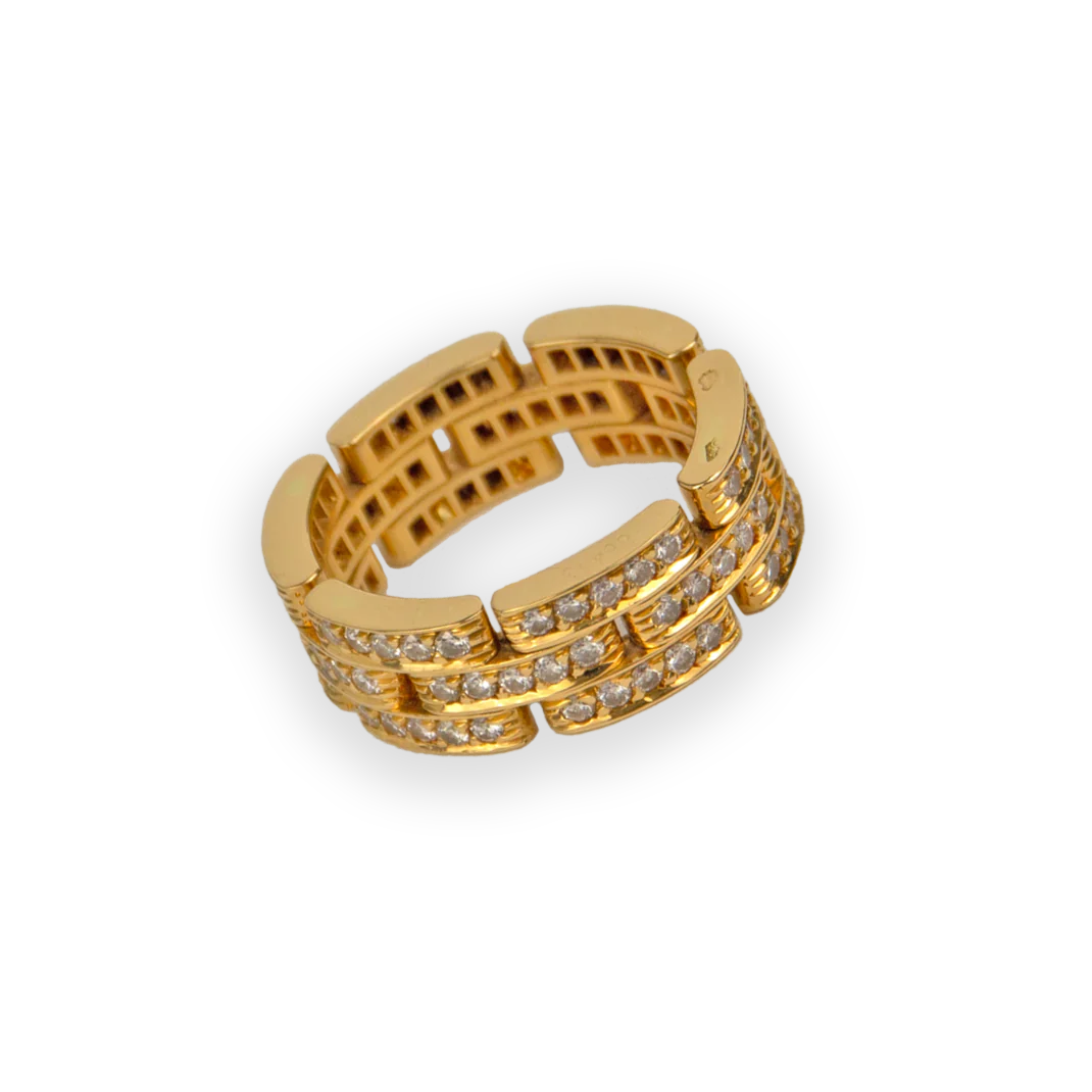 Cartier Mallion Panthe 18K Rose Gold Diamond Lady's Ring - Image 2