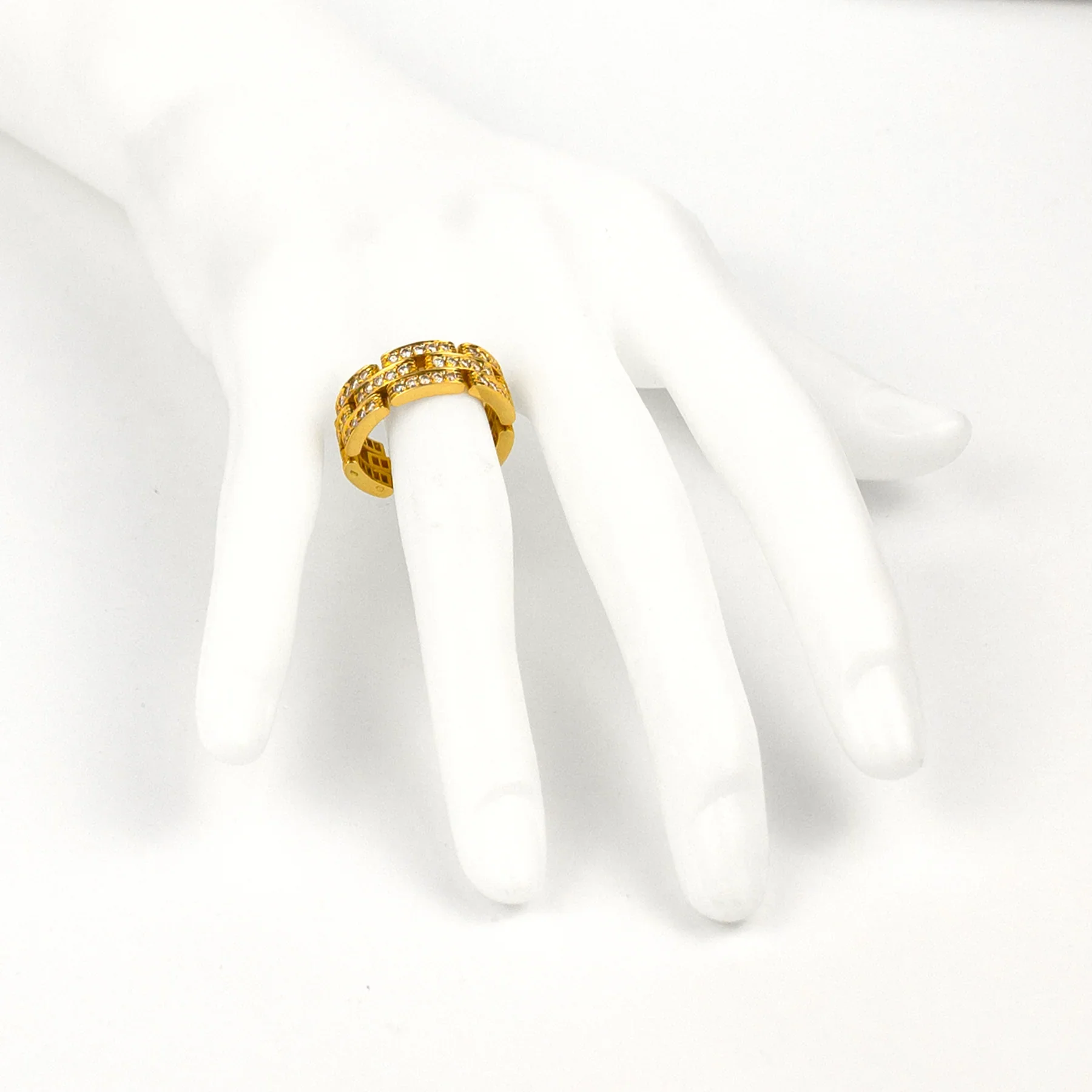 Cartier Mallion Panthe 18K Rose Gold Diamond Lady's Ring - Image 3