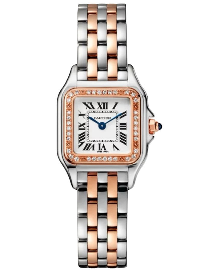 Cartier Panthère de Cartier Stainless Steel & 18K Rose Gold & Diamonds Lady's Watch