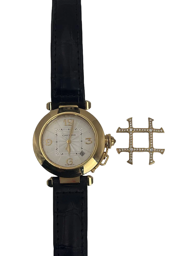Cartier Pasha Grille 18K Yellow Gold & Diamonds Lady's Watch - Image 2