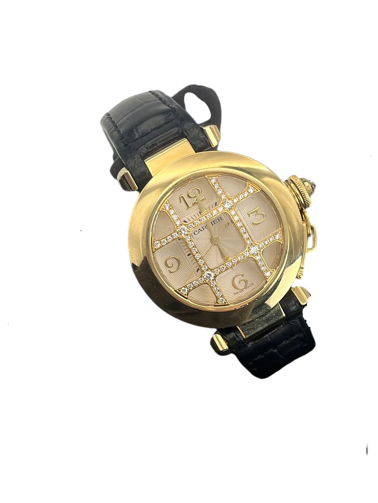 Cartier Pasha Grille 18K Yellow Gold & Diamonds Lady's Watch - Image 4