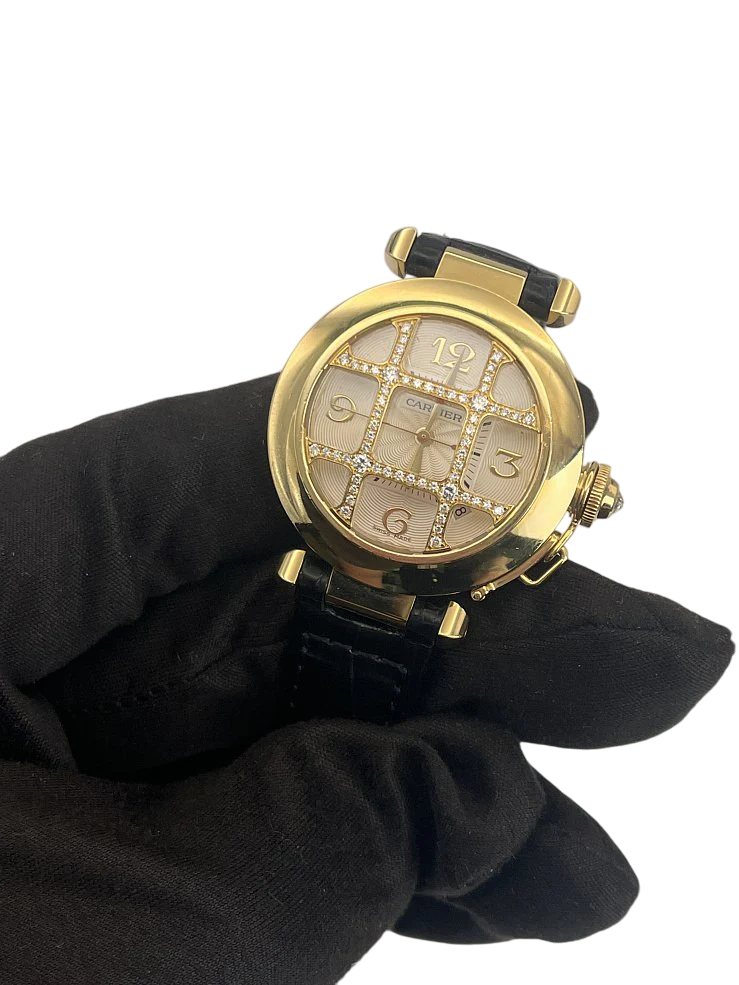 Cartier Pasha Grille 18K Yellow Gold & Diamonds Lady's Watch - Image 5