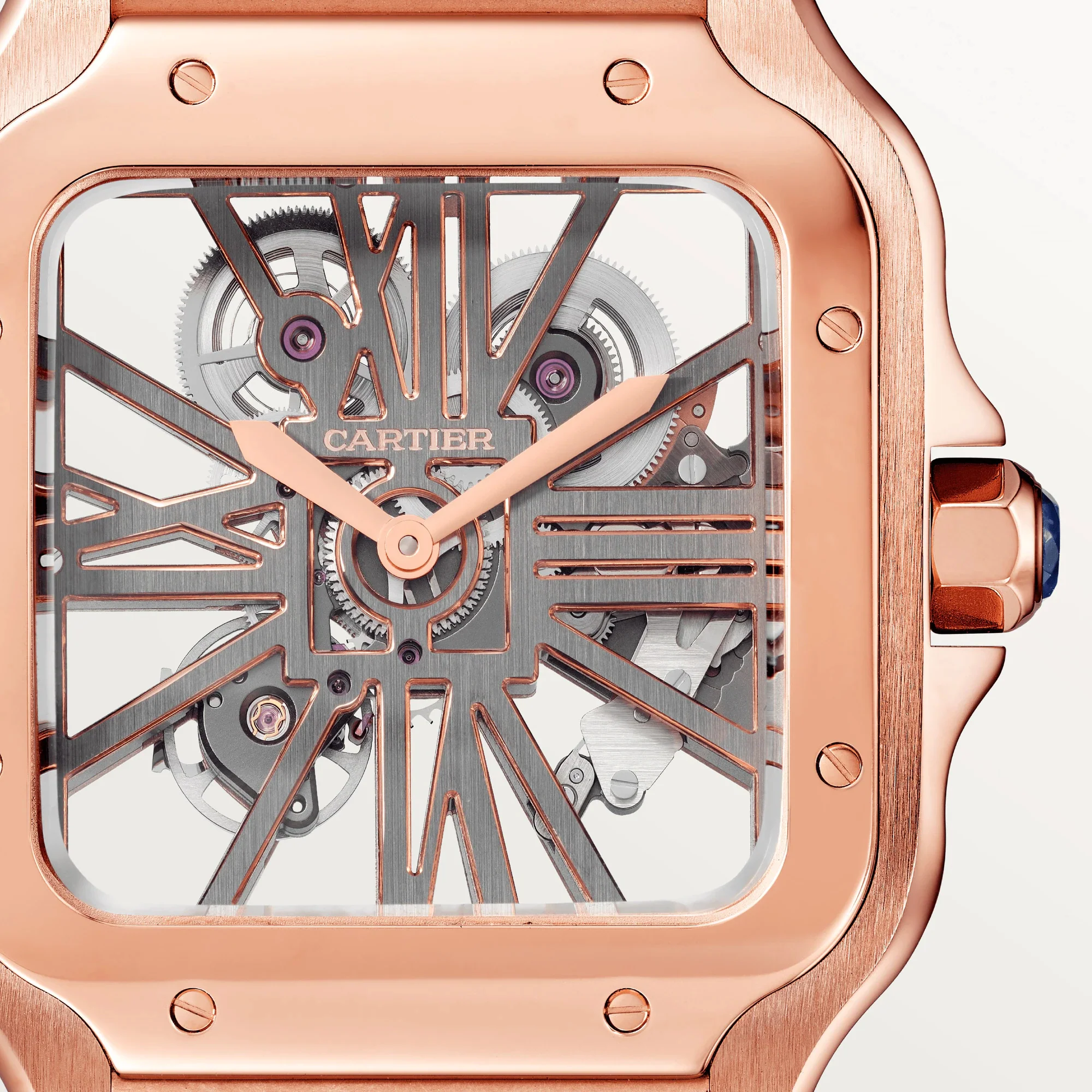 Cartier Santos 18K Rose Gold Men's Watch - Image 2